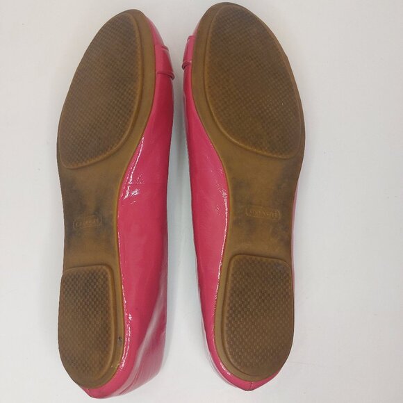 COACH London Pink Patent Leather Flats Women's US 8B - Picture 9 of 12